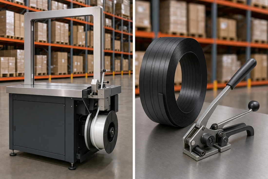 Poly Strapping: Hand vs. Machine Grade for Pallet and Carton Bundling